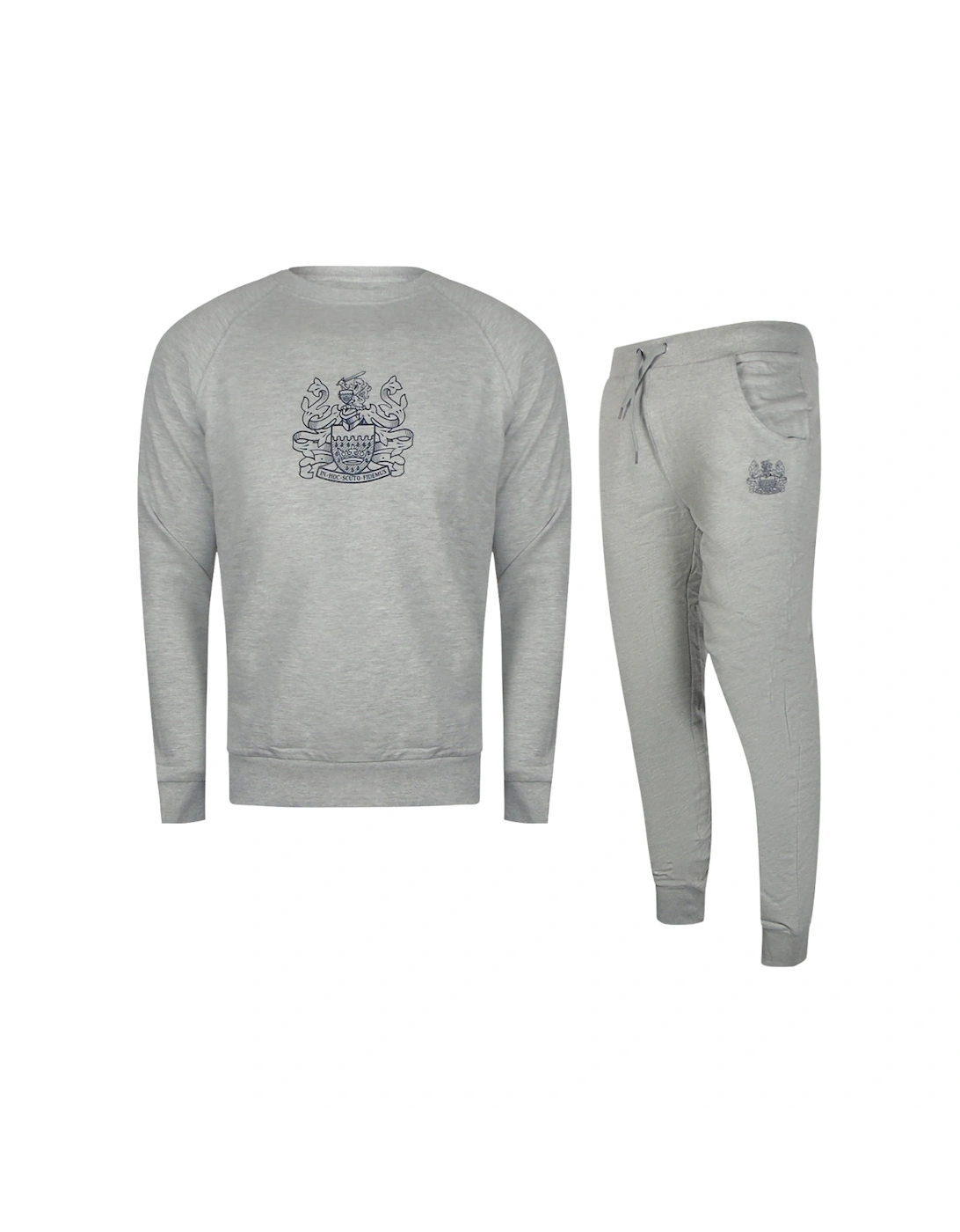 Iconic Crest Crew Neck Grey Track Set, 7 of 6