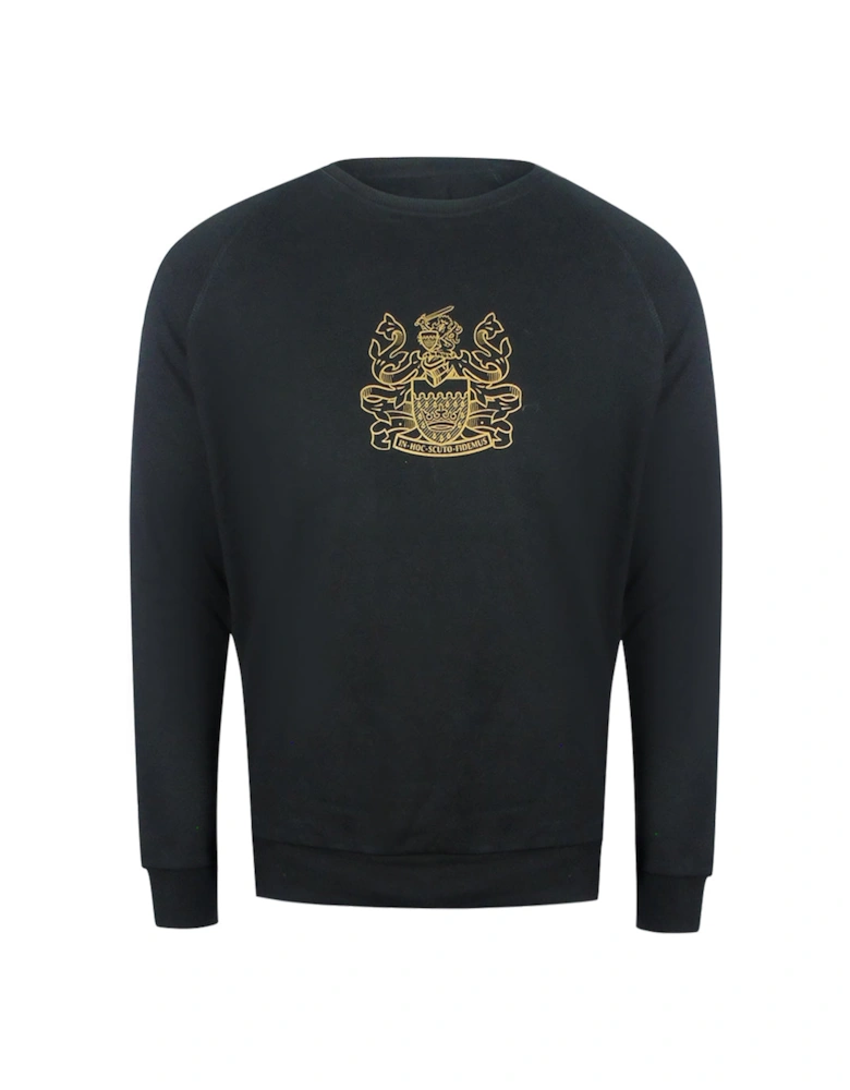 Iconic Crest Black Crewneck Track Set