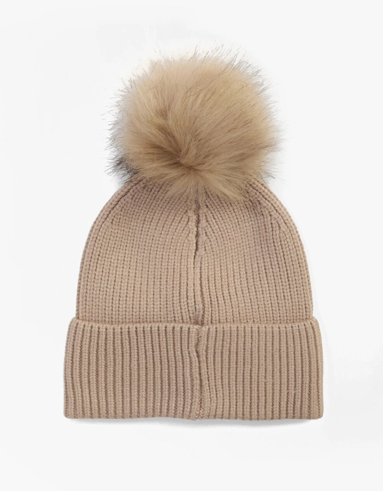 MALLORY POM Womens Beanie Oat