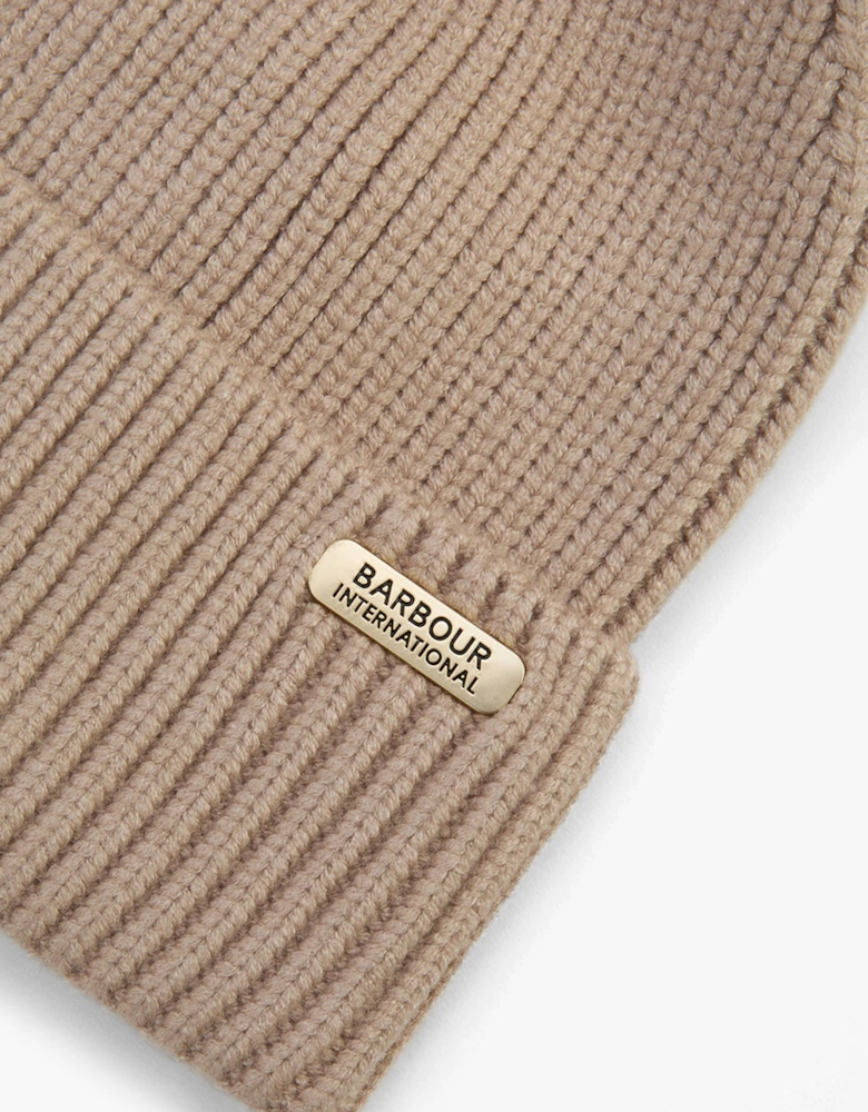 MALLORY POM Womens Beanie Oat