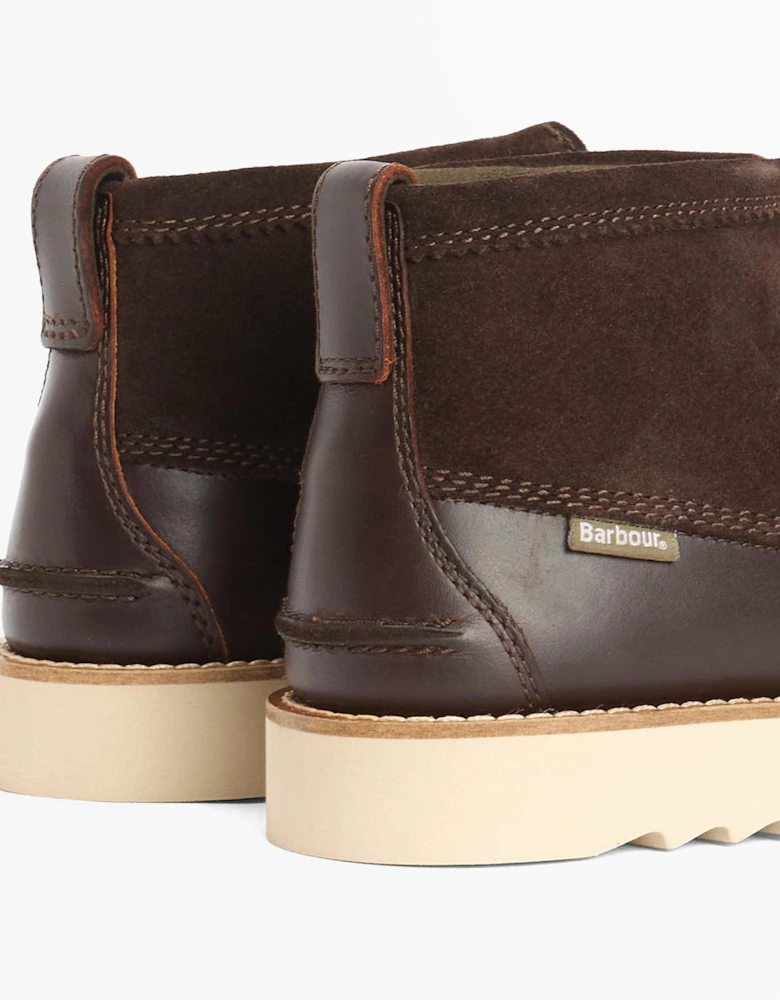 HADSTON Mens Chukka Boots Dark Brown