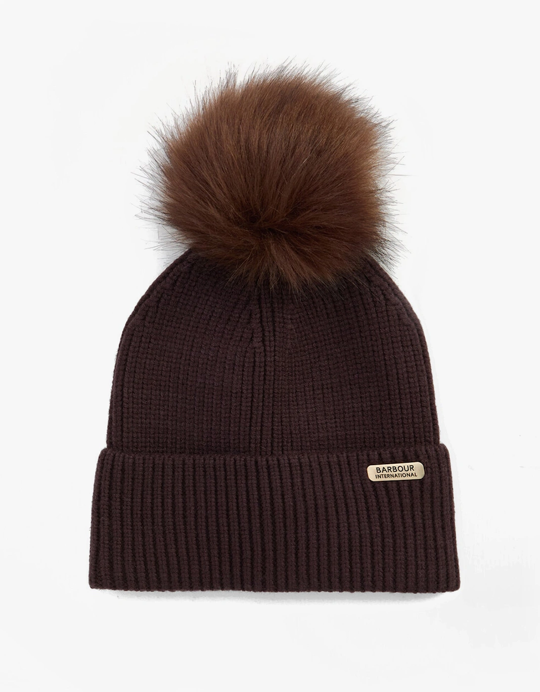 MALLORY POM Womens Beanie Chocolate, 4 of 3
