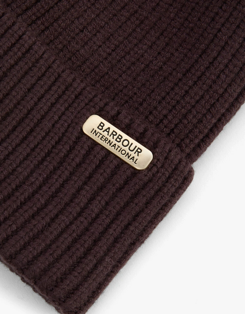 MALLORY POM Womens Beanie Chocolate