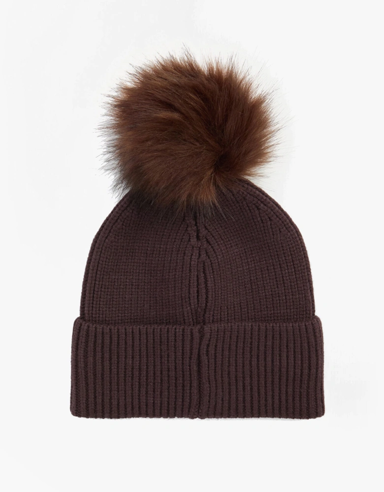 MALLORY POM Womens Beanie Chocolate