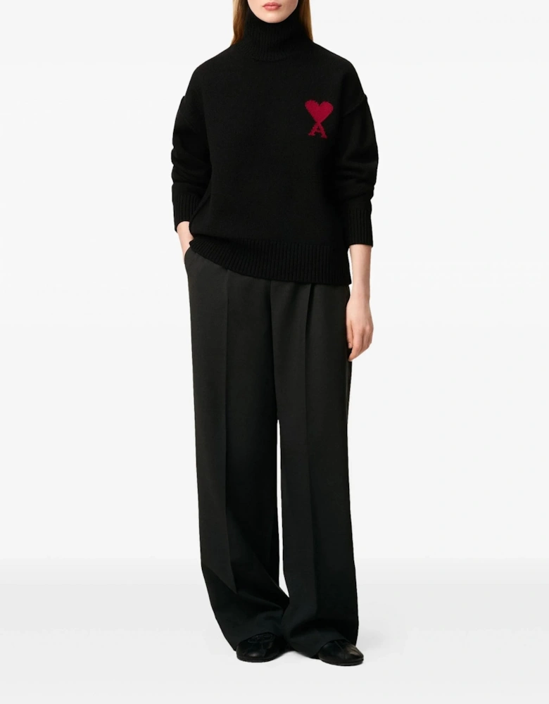 Ami De Coeur Funnel Neck Sweater Black
