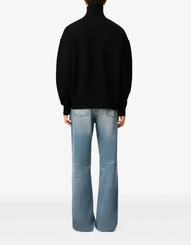 Ami De Coeur Funnel Neck Sweater Black