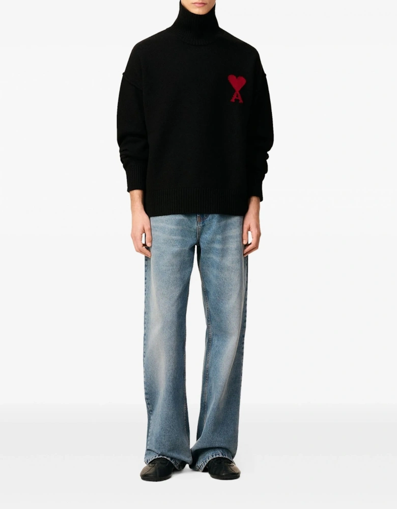 Ami De Coeur Funnel Neck Sweater Black