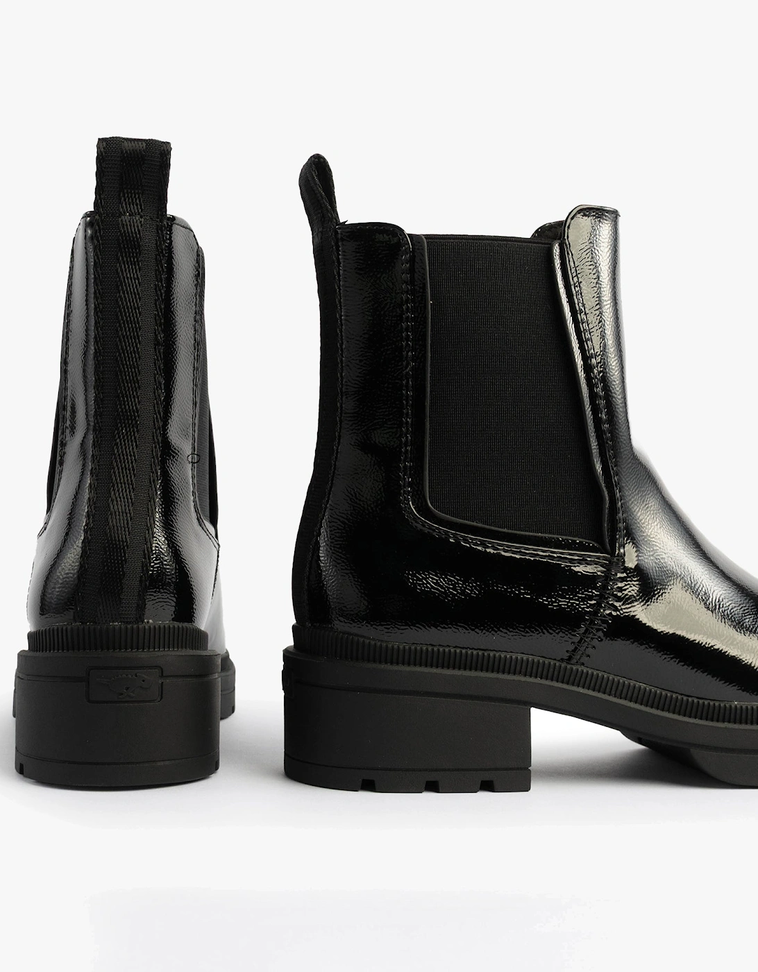 IGGIE Womens Chelsea Boots Black Patent