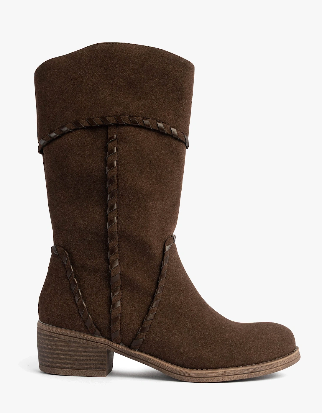 ROWDY Womens Boots Dark Brown, 7 of 6
