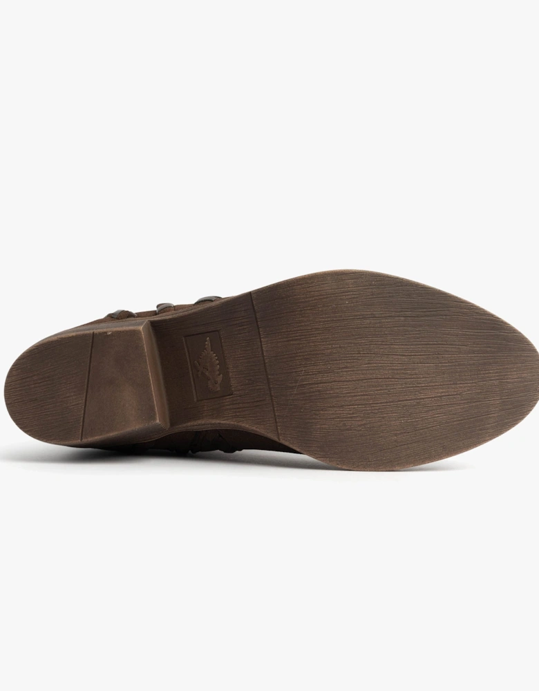 ROWDY Womens Boots Dark Brown