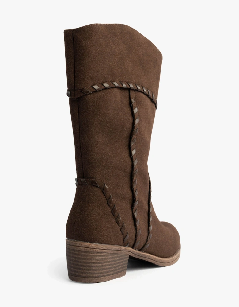 ROWDY Womens Boots Dark Brown