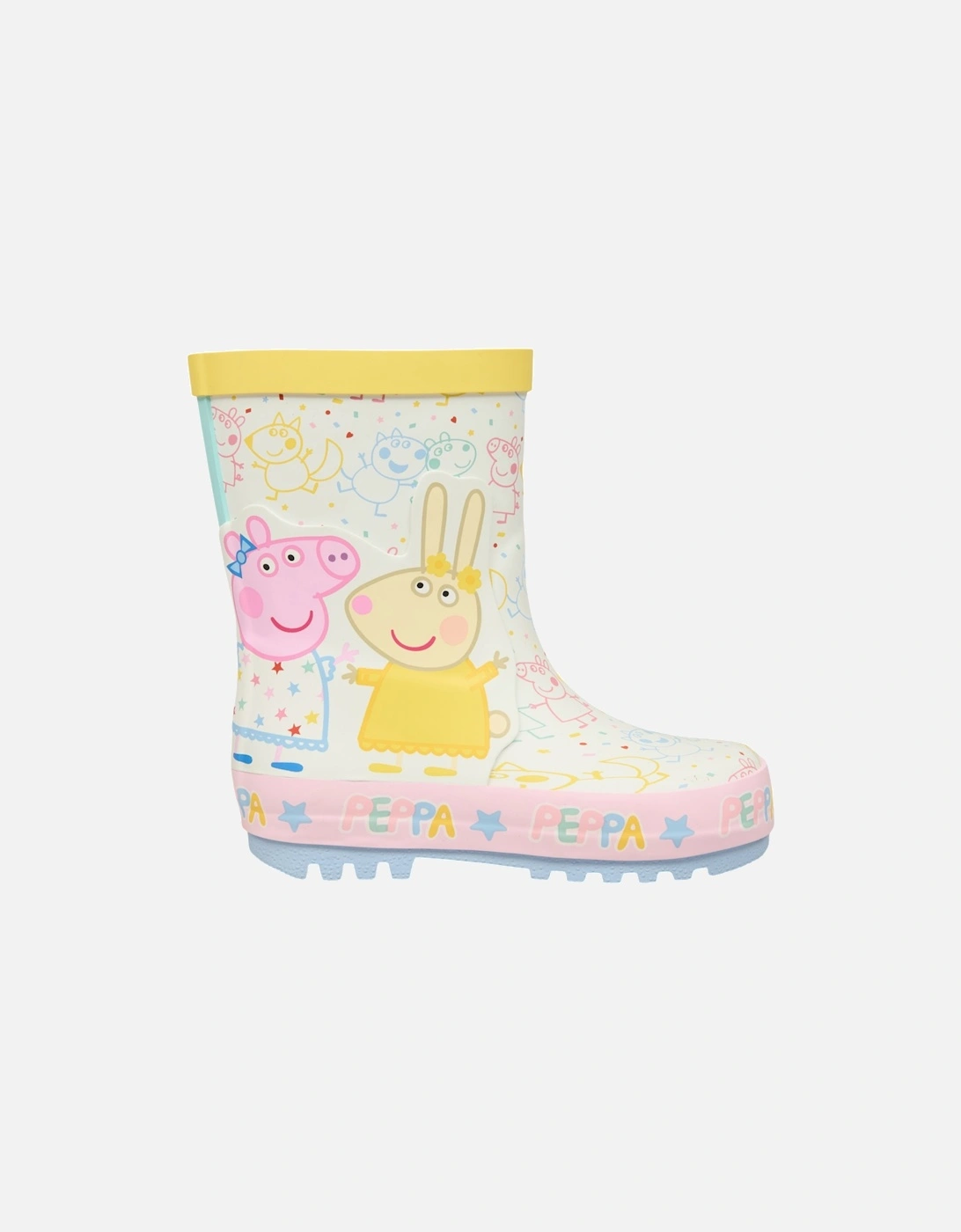 Girls Wellies Infants Flare Pull On white UK Size, 6 of 5