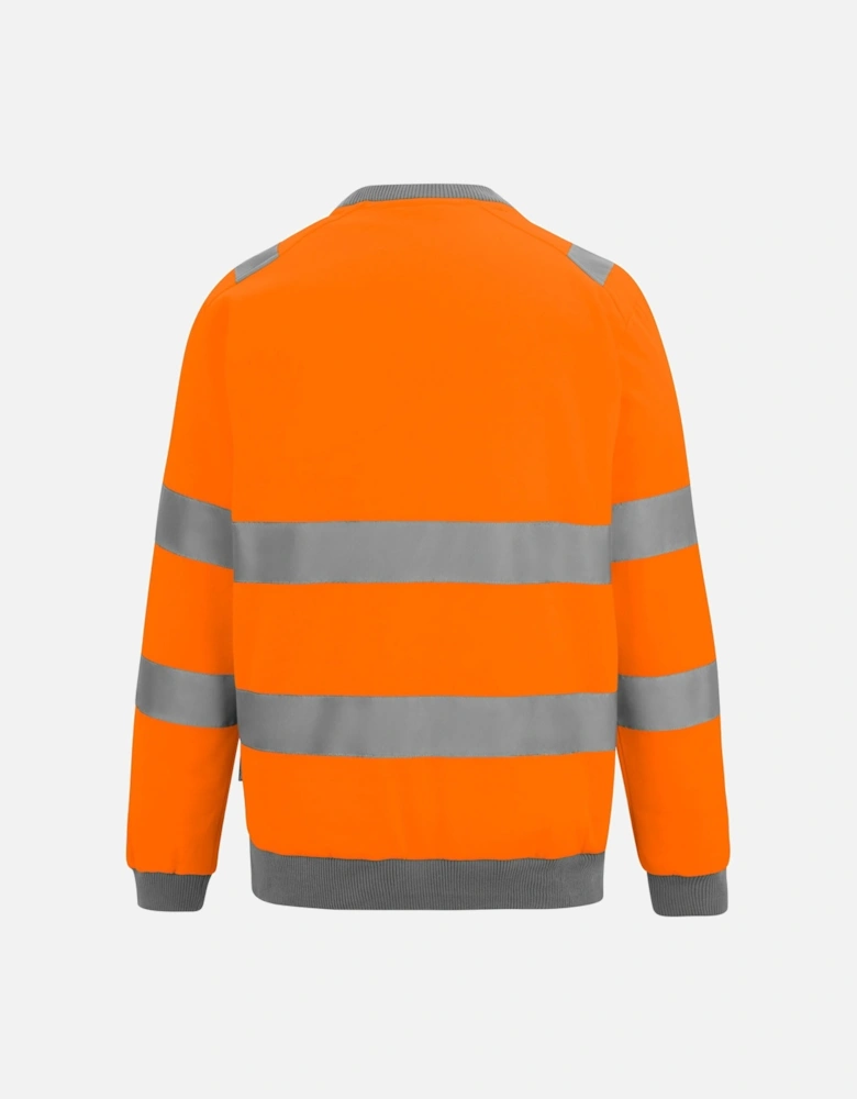 Professional Mens Pro Contract Hi-Vis Crew Neck Sweatshirt