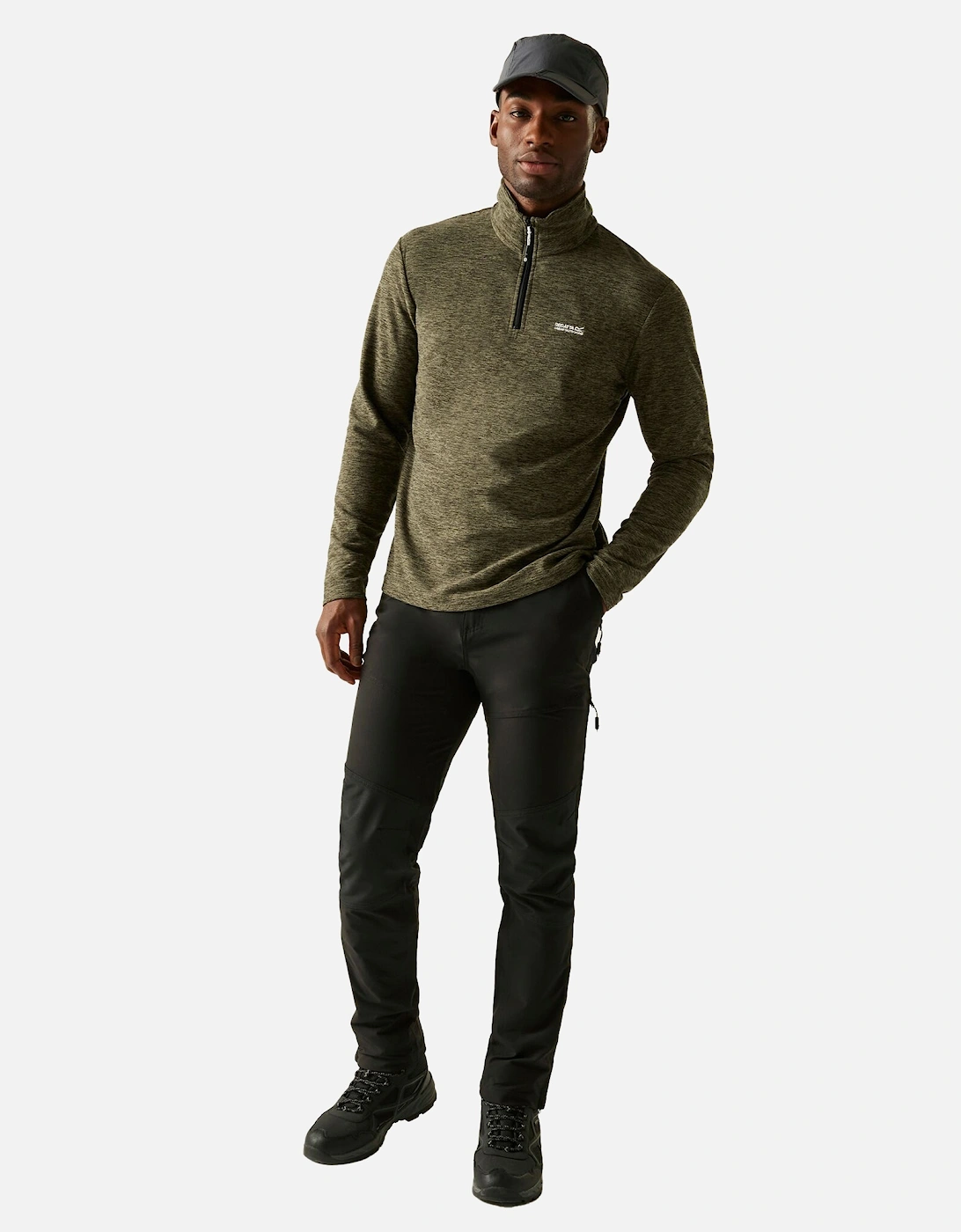 Mens Thompson Marl Half Zip Fleece Jacket