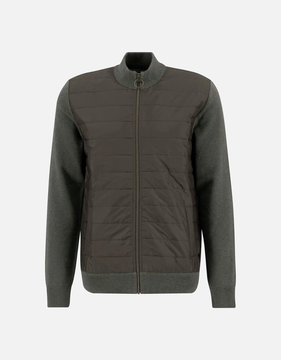 Men's Barbour Ess Carn Zip Sweater OL51 Olive - Black - Size: 40/Regular