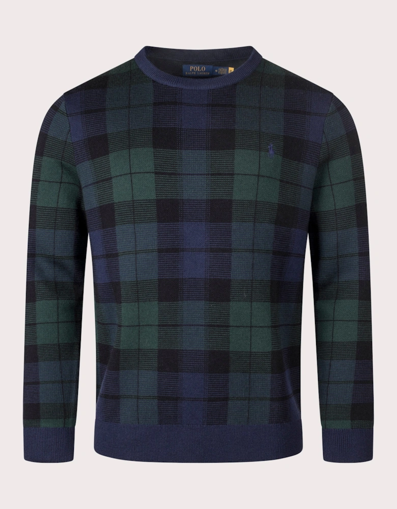 Plaid Wool Sweatshirt