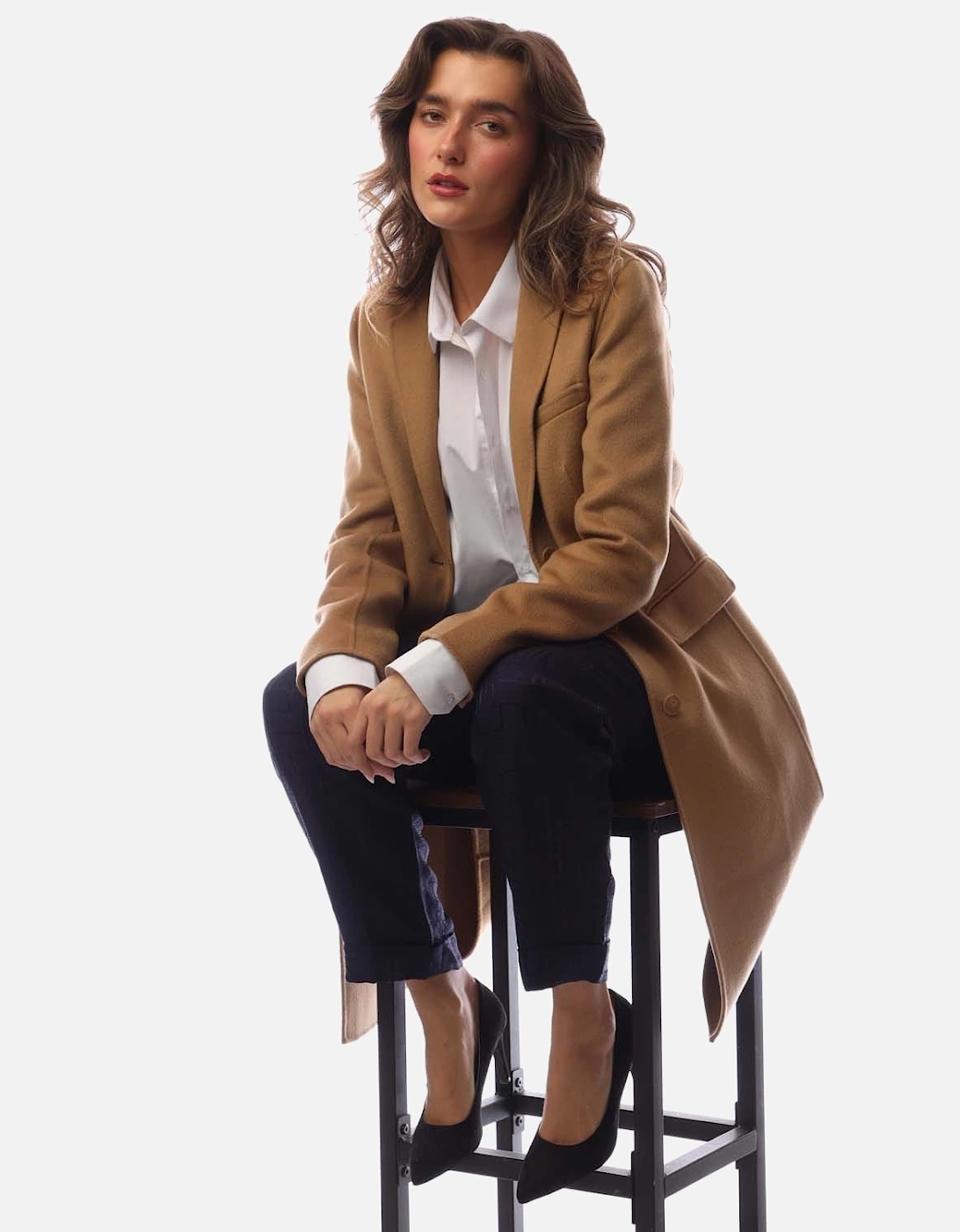 Lapelled Mid-Length Coat