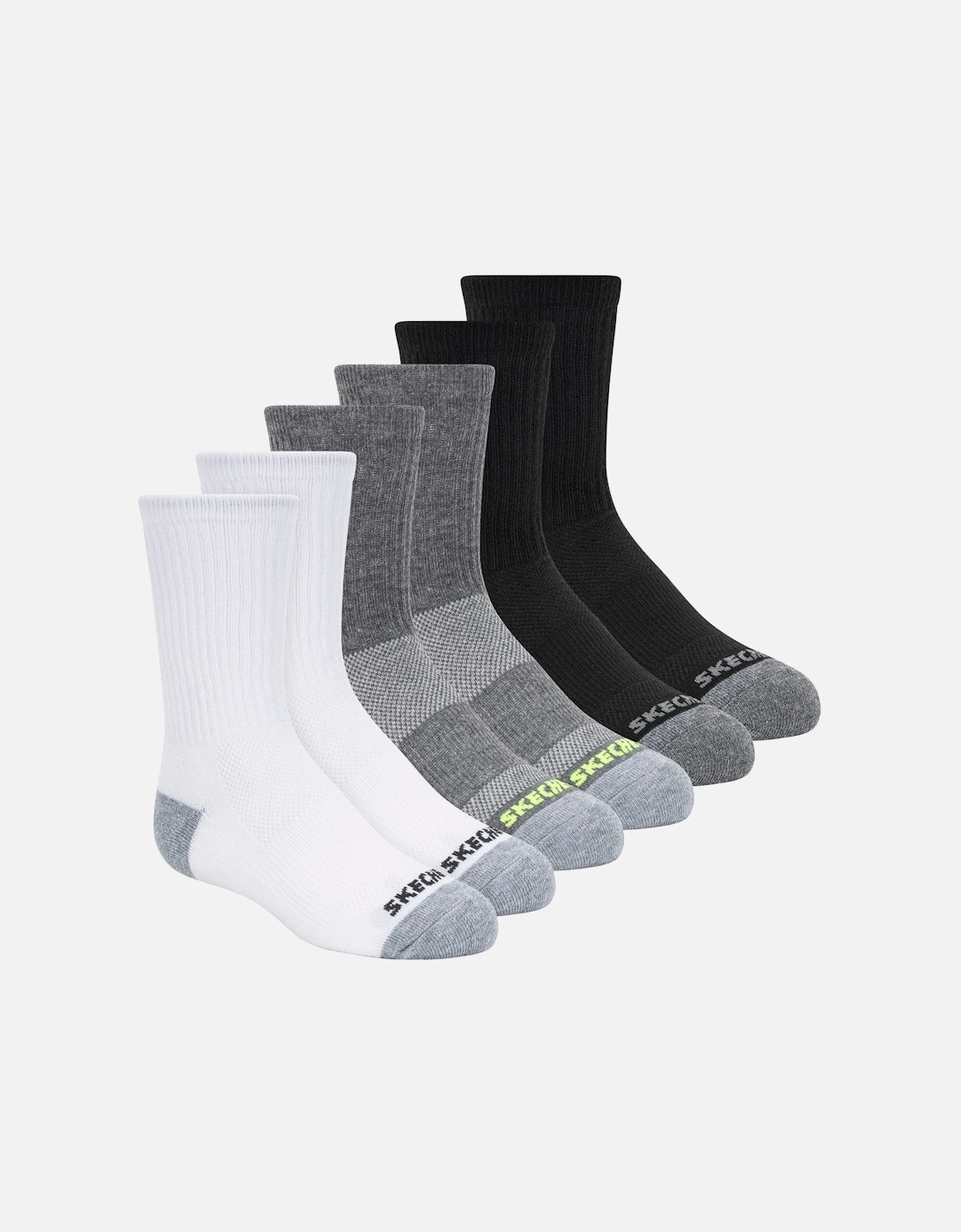 Juniors 6 Pack of Crew Socks, 3 of 2