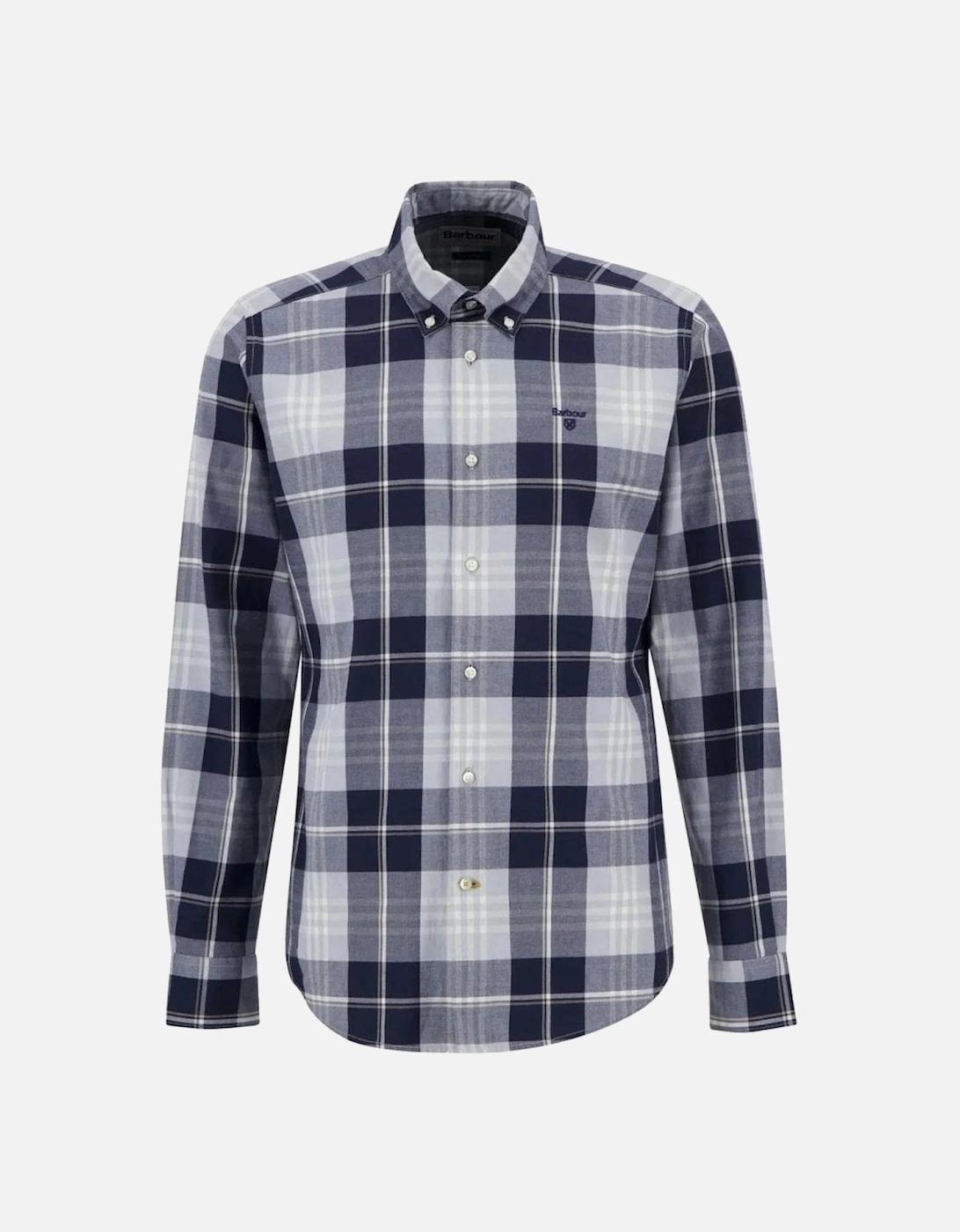 Men's Blue Check  Edgar Tailored Shirt, 4 of 3