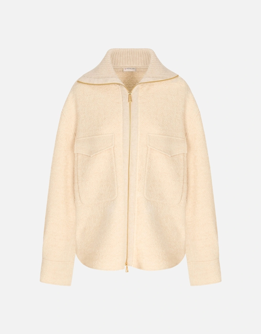 Womens Zip Overshirt Beige, 9 of 8