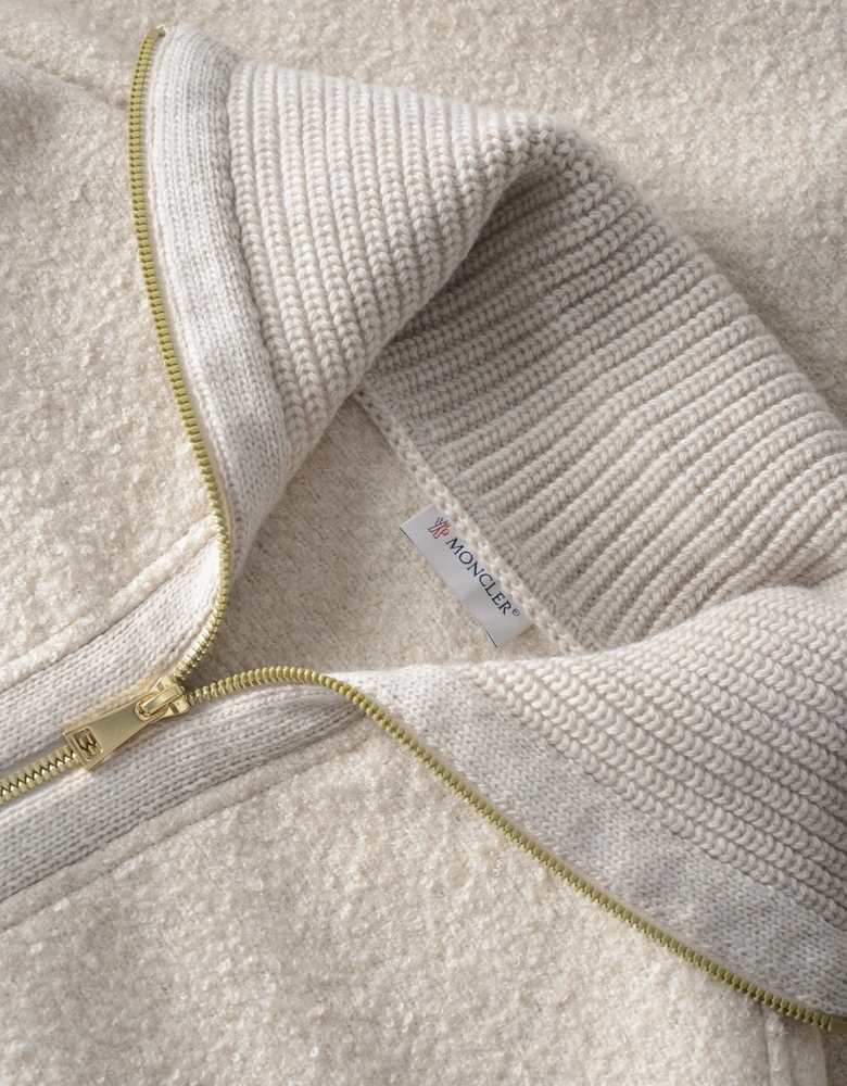 Womens Zip Overshirt Beige