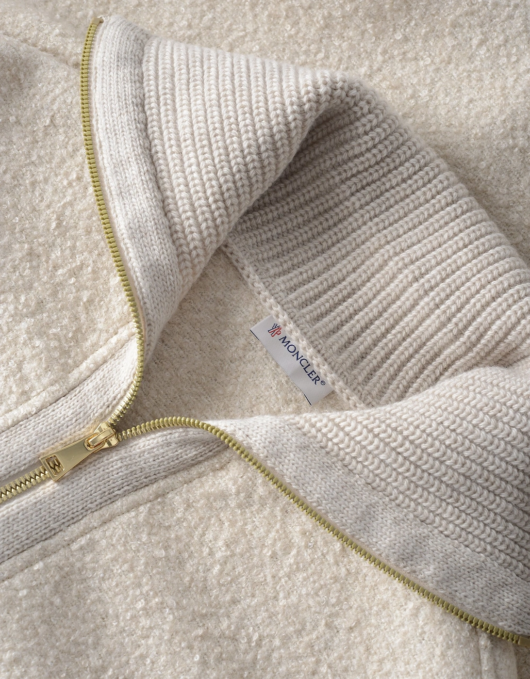 Womens Zip Overshirt Beige