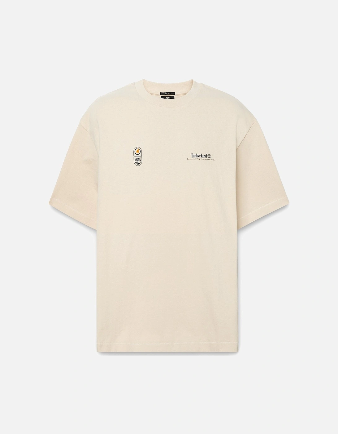 Graphic Cotton T-shirt Beige, 4 of 3