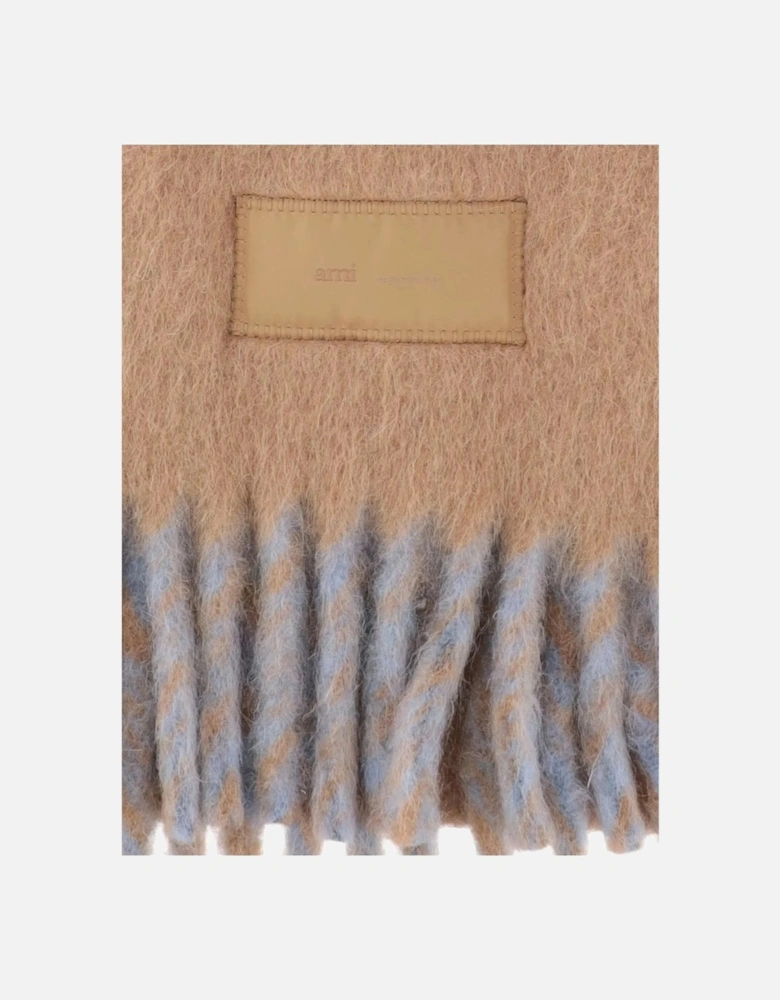Bicolour Double Face Scarf Beige