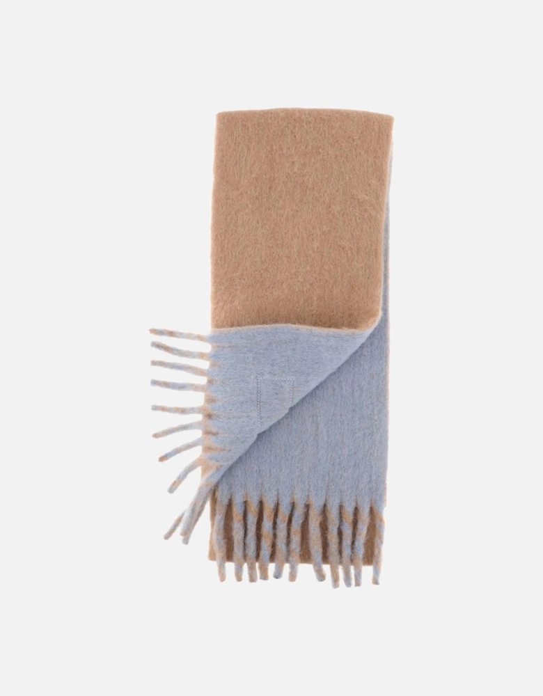 Bicolour Double Face Scarf Beige