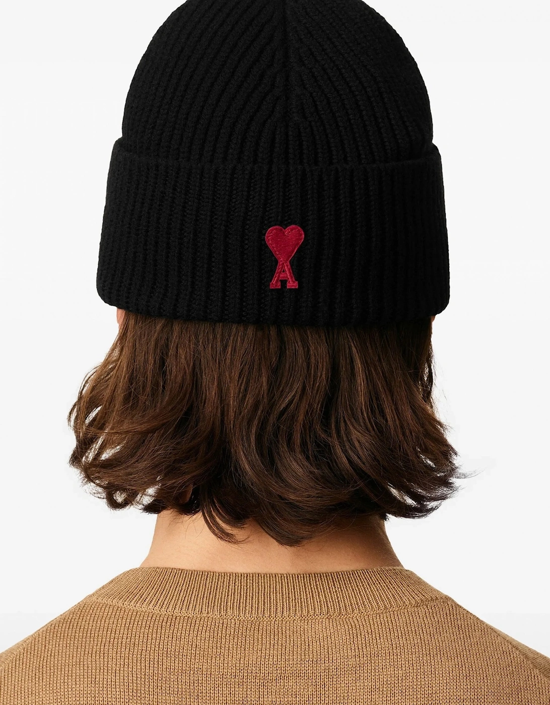 Felted Merino Wool Beanie Black