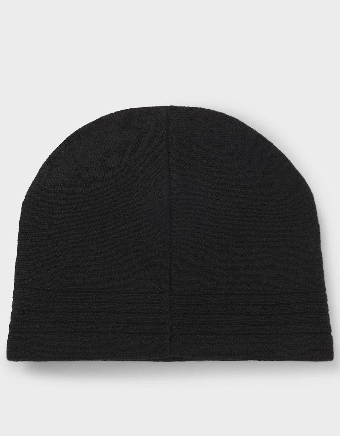 BOSS Green Afleece X Mens Wool-Blend Beanie Hat with Rubber-Print Logo  - Black 001