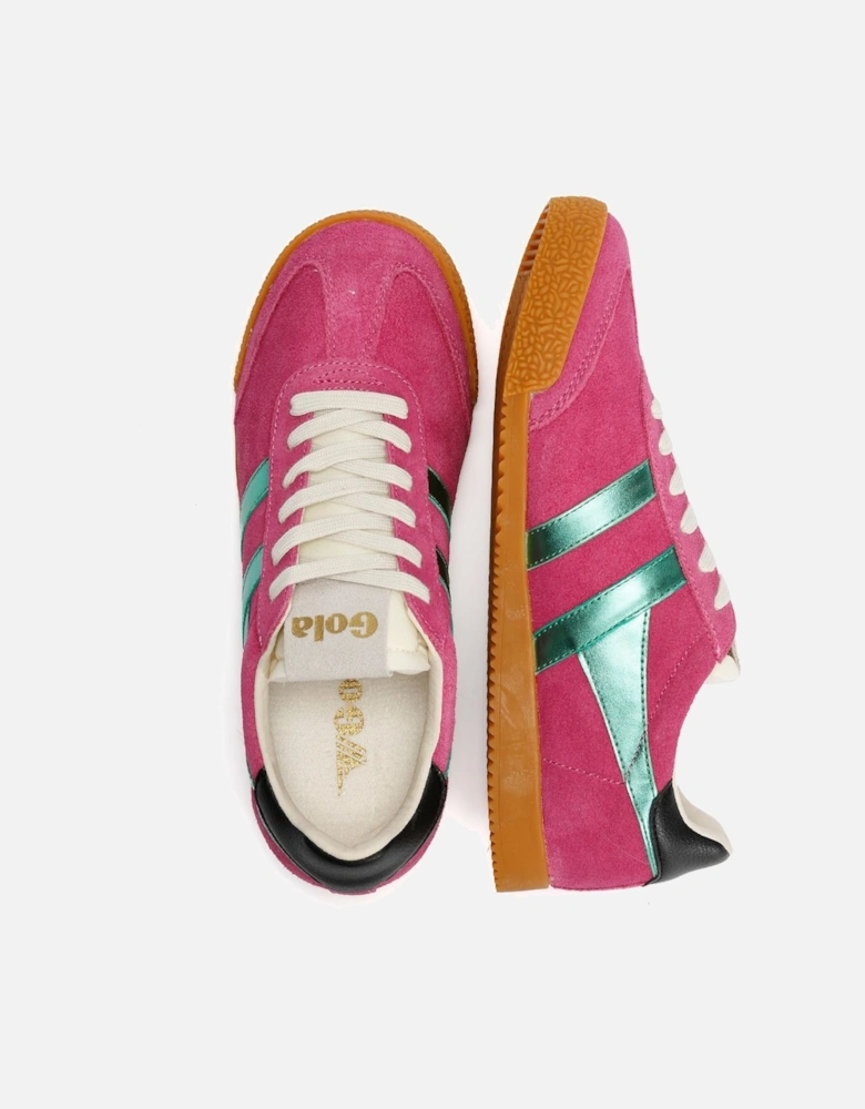 Elan Glitz Suede Women's Fuchsia/Emerald/Black Trainers