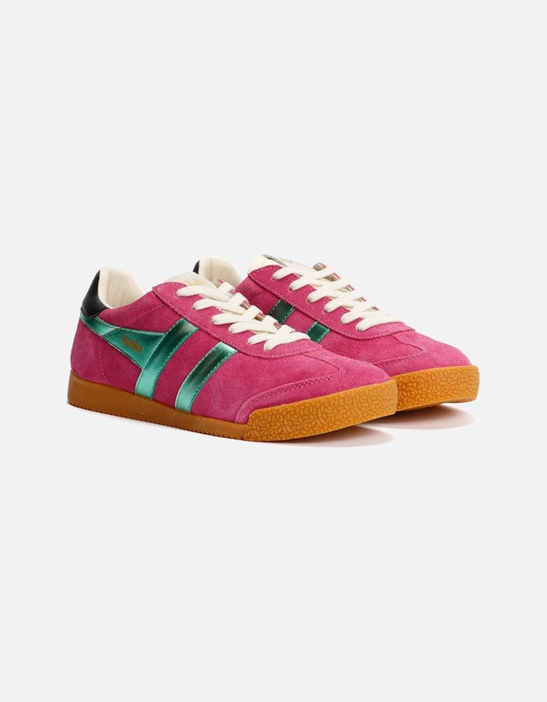 Elan Glitz Suede Women's Fuchsia/Emerald/Black Trainers