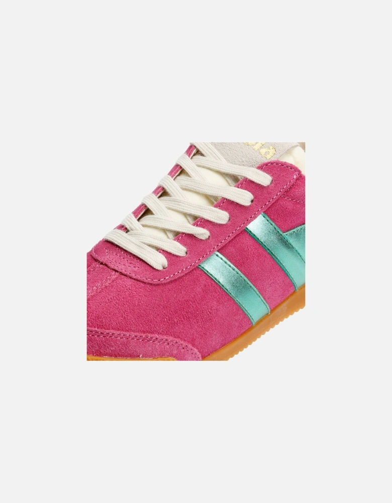 Elan Glitz Suede Women's Fuchsia/Emerald/Black Trainers