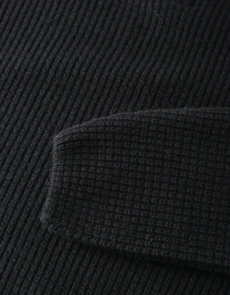Lambswool Quarter Zip Sweater Black