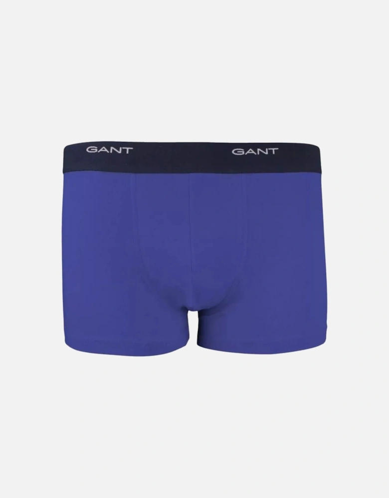 3-Pack Core Logo Boxer Trunks, Blue/Navy