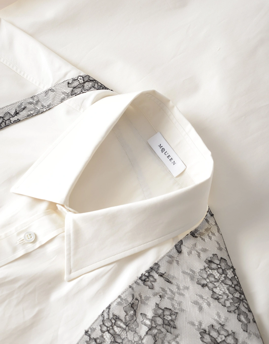 Lace Harness Shirt Cream
