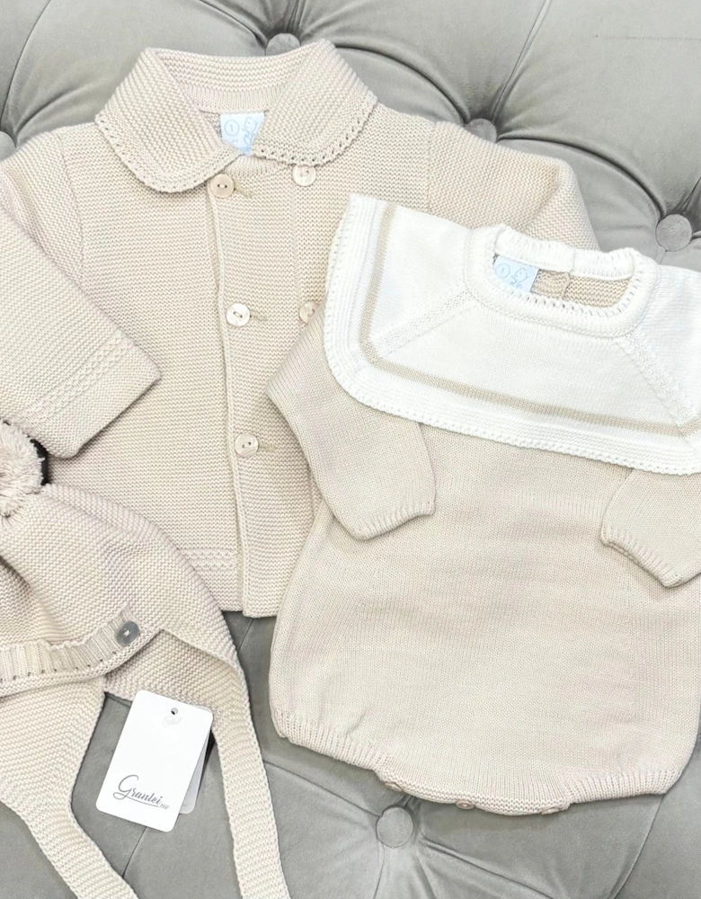 Boys Sand Knit Cardigan