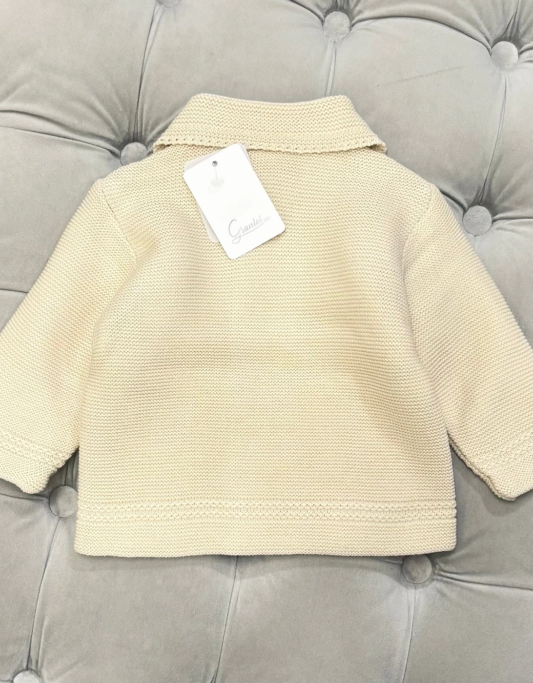 Boys Camel Knit Cardigan