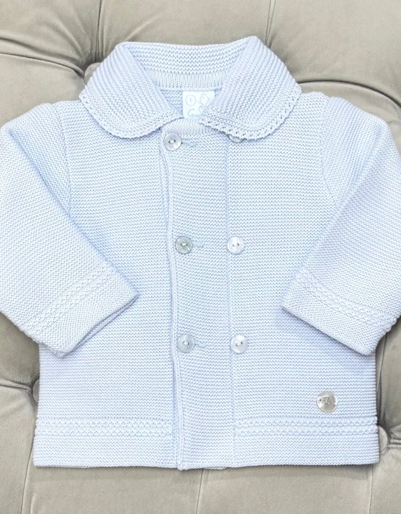 Boys Pale Blue Knit Cardigan