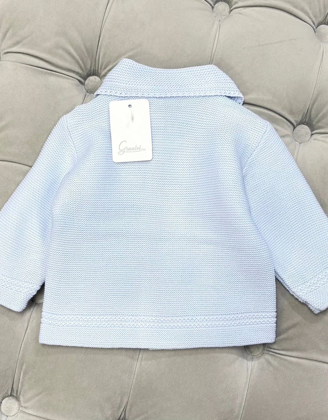Boys Pale Blue Knit Cardigan