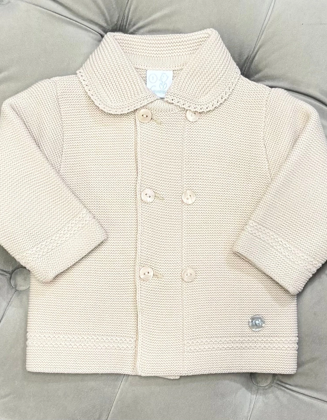 Boys Sand Knit Cardigan, 5 of 4