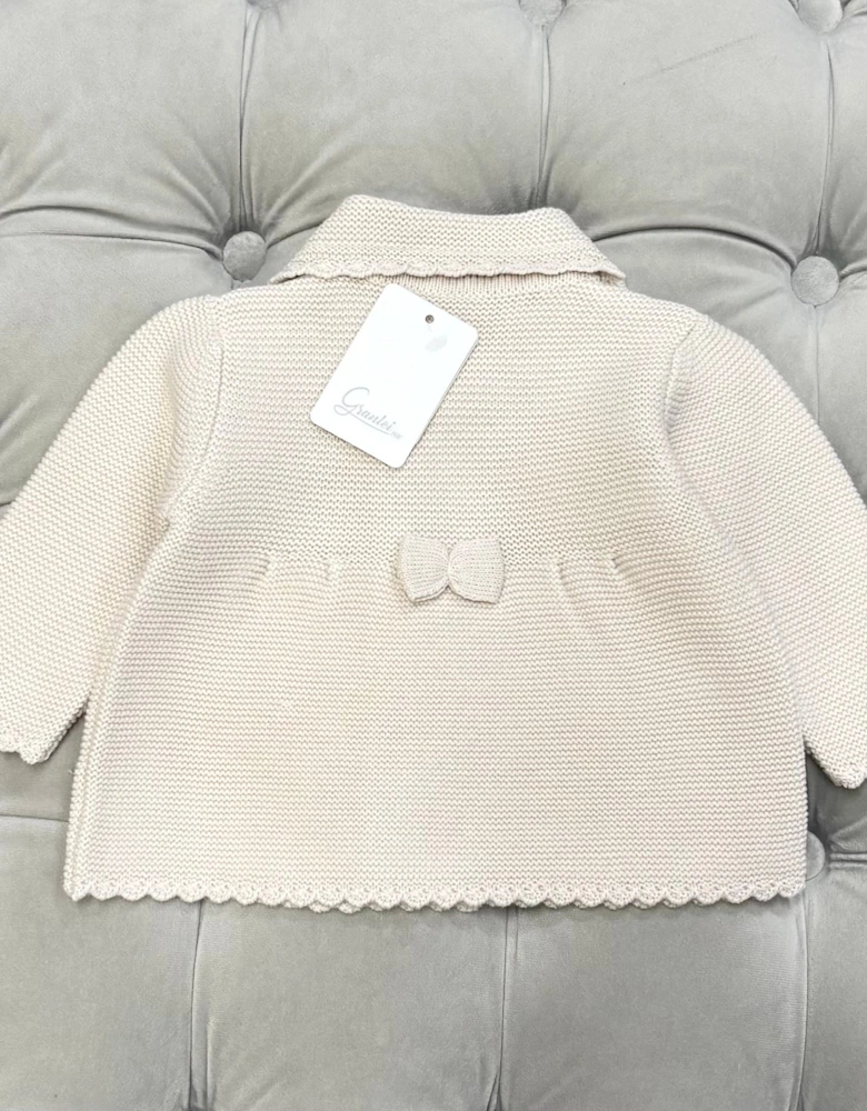 Girls Sand Knit Cardigan