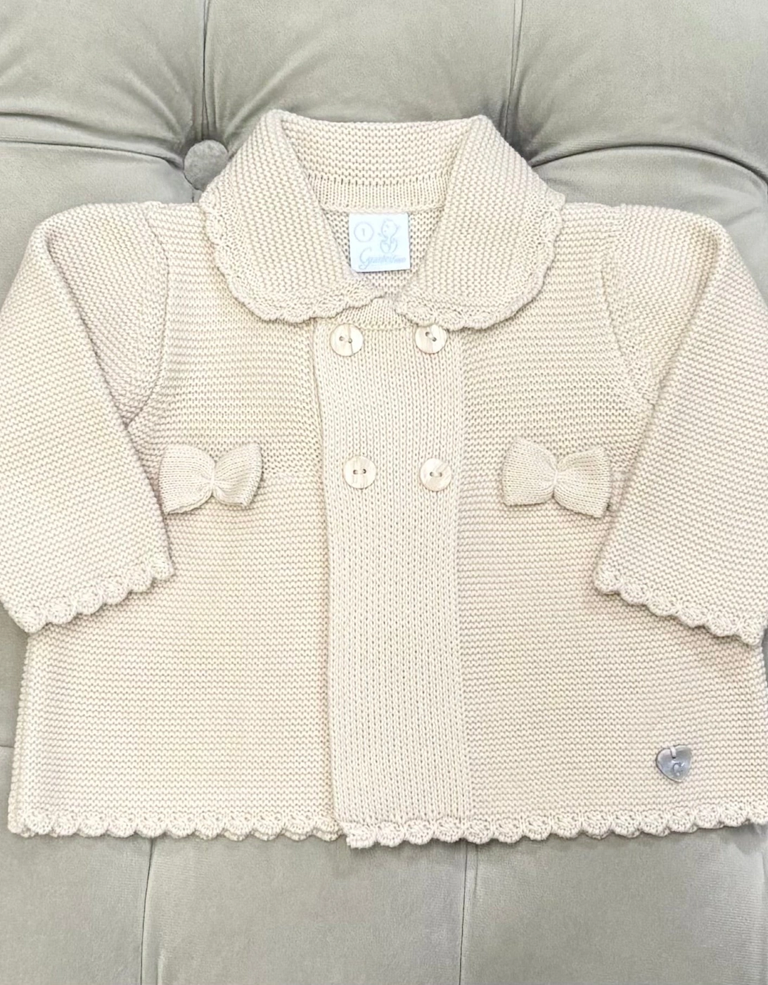 Girls Sand Knit Cardigan, 5 of 4