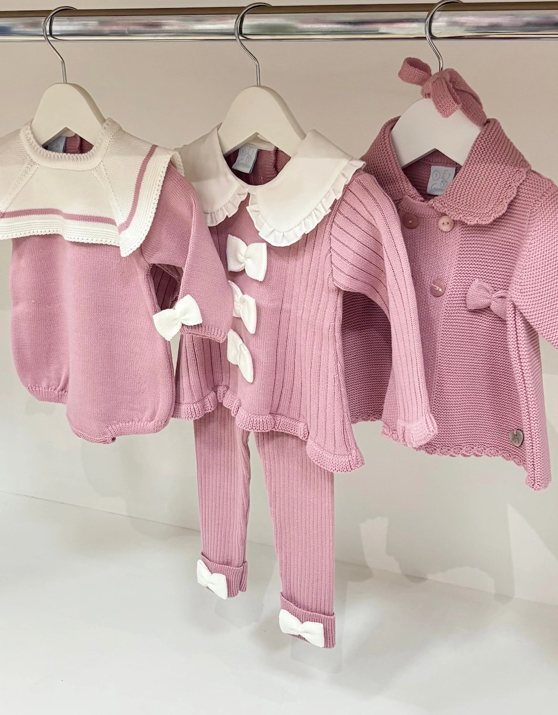 Girls Dusty Pink Knit Cardigan