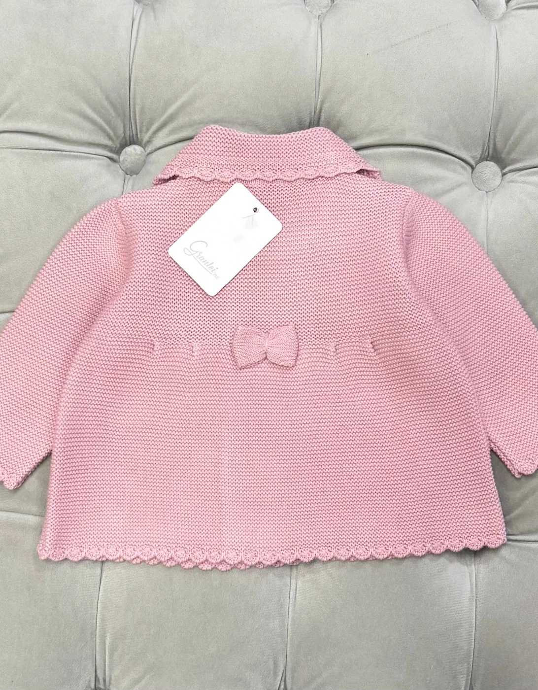 Girls Dusty Pink Knit Cardigan