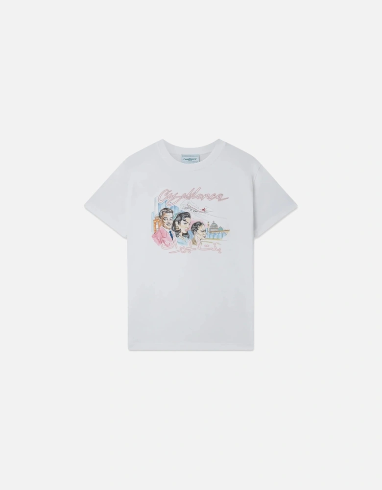 Men's White Le Liaison Printed T-Shirt