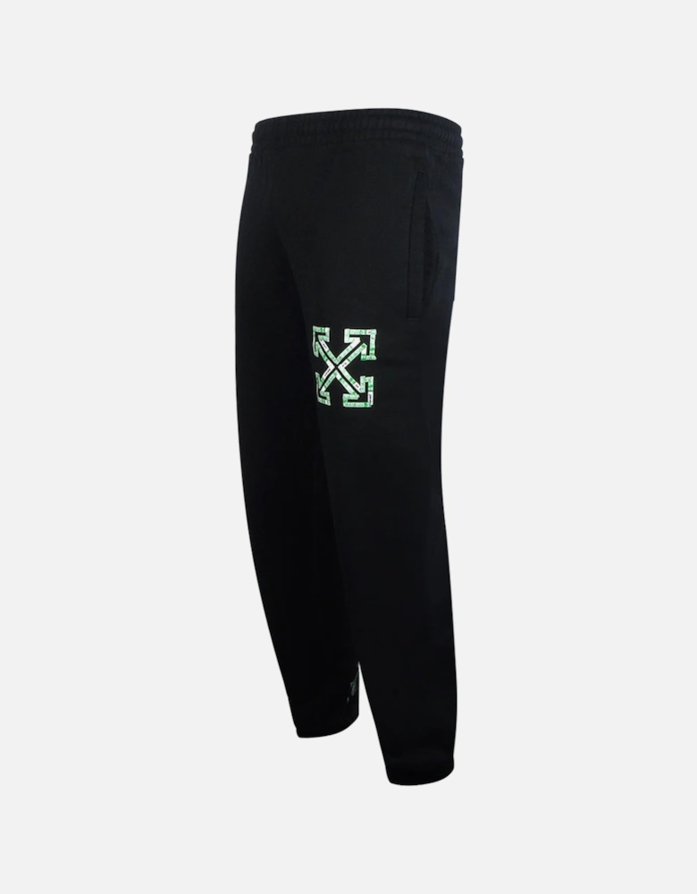 Tape Arrows Slim Shorten Sweatpant Black