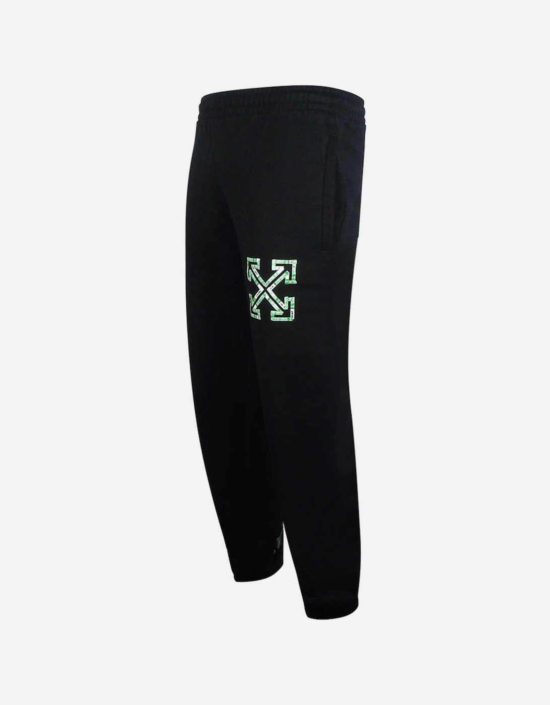 Tape Arrows Slim Shorten Sweatpant Black