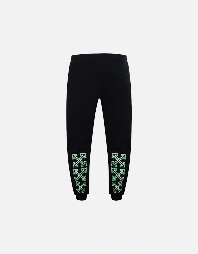 Tape Arrows Slim Shorten Sweatpant Black